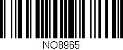 Código de barras (EAN, GTIN, SKU, ISBN): 'NO8965'
