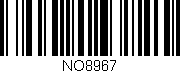 Código de barras (EAN, GTIN, SKU, ISBN): 'NO8967'