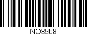 Código de barras (EAN, GTIN, SKU, ISBN): 'NO8968'