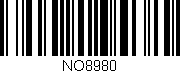 Código de barras (EAN, GTIN, SKU, ISBN): 'NO8980'