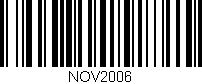 Código de barras (EAN, GTIN, SKU, ISBN): 'NOV2006'