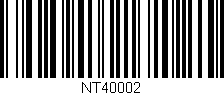 Código de barras (EAN, GTIN, SKU, ISBN): 'NT40002'