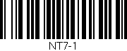 Código de barras (EAN, GTIN, SKU, ISBN): 'NT7-1'