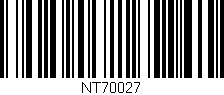 Código de barras (EAN, GTIN, SKU, ISBN): 'NT70027'