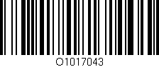 Código de barras (EAN, GTIN, SKU, ISBN): 'O1017043'