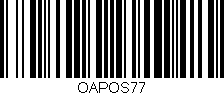 Código de barras (EAN, GTIN, SKU, ISBN): 'OAPOS77'
