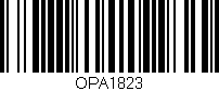 Código de barras (EAN, GTIN, SKU, ISBN): 'OPA1823'