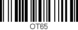 Código de barras (EAN, GTIN, SKU, ISBN): 'OT65'