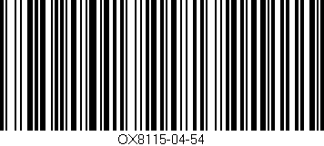 Código de barras (EAN, GTIN, SKU, ISBN): 'OX8115-04-54'