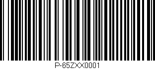 Código de barras (EAN, GTIN, SKU, ISBN): 'P-65ZXX0001'