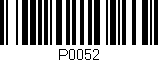Código de barras (EAN, GTIN, SKU, ISBN): 'P0052'