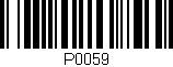 Código de barras (EAN, GTIN, SKU, ISBN): 'P0059'