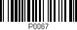 Código de barras (EAN, GTIN, SKU, ISBN): 'P0067'