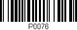 Código de barras (EAN, GTIN, SKU, ISBN): 'P0076'