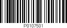 Código de barras (EAN, GTIN, SKU, ISBN): 'P0107501'