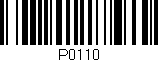 Código de barras (EAN, GTIN, SKU, ISBN): 'P0110'