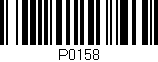 Código de barras (EAN, GTIN, SKU, ISBN): 'P0158'