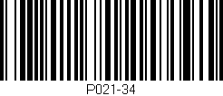 Código de barras (EAN, GTIN, SKU, ISBN): 'P021-34'