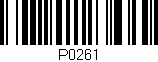 Código de barras (EAN, GTIN, SKU, ISBN): 'P0261'