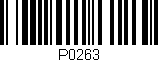 Código de barras (EAN, GTIN, SKU, ISBN): 'P0263'