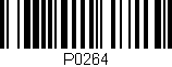 Código de barras (EAN, GTIN, SKU, ISBN): 'P0264'