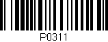 Código de barras (EAN, GTIN, SKU, ISBN): 'P0311'
