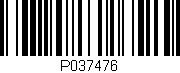 Código de barras (EAN, GTIN, SKU, ISBN): 'P037476'