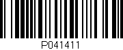 Código de barras (EAN, GTIN, SKU, ISBN): 'P041411'
