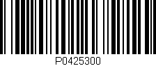 Código de barras (EAN, GTIN, SKU, ISBN): 'P0425300'