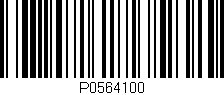 Código de barras (EAN, GTIN, SKU, ISBN): 'P0564100'