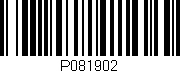 Código de barras (EAN, GTIN, SKU, ISBN): 'P081902'