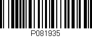 Código de barras (EAN, GTIN, SKU, ISBN): 'P081935'