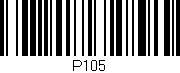 Código de barras (EAN, GTIN, SKU, ISBN): 'P105'