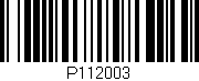 Código de barras (EAN, GTIN, SKU, ISBN): 'P112003'