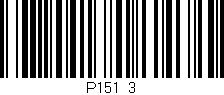 Código de barras (EAN, GTIN, SKU, ISBN): 'P151/3'