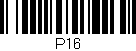 Código de barras (EAN, GTIN, SKU, ISBN): 'P16'