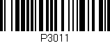 Código de barras (EAN, GTIN, SKU, ISBN): 'P3011'