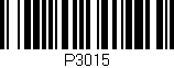 Código de barras (EAN, GTIN, SKU, ISBN): 'P3015'