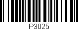 Código de barras (EAN, GTIN, SKU, ISBN): 'P3025'