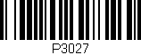 Código de barras (EAN, GTIN, SKU, ISBN): 'P3027'