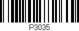 Código de barras (EAN, GTIN, SKU, ISBN): 'P3035'