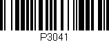 Código de barras (EAN, GTIN, SKU, ISBN): 'P3041'