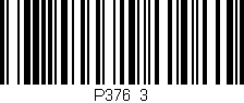 Código de barras (EAN, GTIN, SKU, ISBN): 'P376/3'