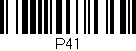 Código de barras (EAN, GTIN, SKU, ISBN): 'P41'