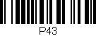 Código de barras (EAN, GTIN, SKU, ISBN): 'P43'