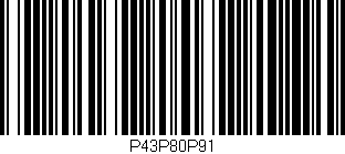 Código de barras (EAN, GTIN, SKU, ISBN): 'P43P80P91'