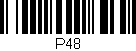 Código de barras (EAN, GTIN, SKU, ISBN): 'P48'