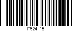 Código de barras (EAN, GTIN, SKU, ISBN): 'P524/15'