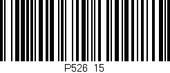 Código de barras (EAN, GTIN, SKU, ISBN): 'P526/15'