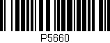 Código de barras (EAN, GTIN, SKU, ISBN): 'P5660'